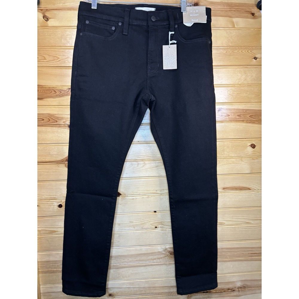 Madewell Men's Athletic Stretch Skinny Jeans 33x30 Black Flex Denim NWT $138